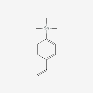 molecular formula C11H16Sn B13703240 Trimethyl(4-vinylphenyl)stannane 