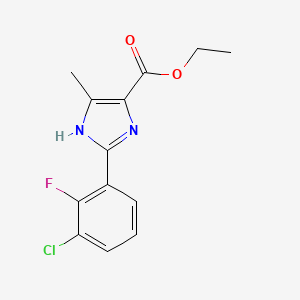 Ethyl 2-(3-chloro-2-fluorophenyl)-5-methyl-1H-imidazole-4-carboxylate