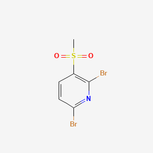 molecular formula C6H5Br2NO2S B13703251 2,6-Dibromo-3-(methylsulfonyl)pyridine 