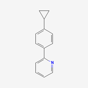 molecular formula C14H13N B13703263 2-(4-Cyclopropylphenyl)pyridine 