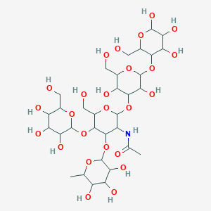 N-[2-[3,5-dihydroxy-2-(hydroxymethyl)-6-[4,5,6-trihydroxy-2-(hydroxymethyl)oxan-3-yl]oxyoxan-4-yl]oxy-6-(hydroxymethyl)-5-[3,4,5-trihydroxy-6-(hydroxymethyl)oxan-2-yl]oxy-4-(3,4,5-trihydroxy-6-methyloxan-2-yl)oxyoxan-3-yl]acetamide