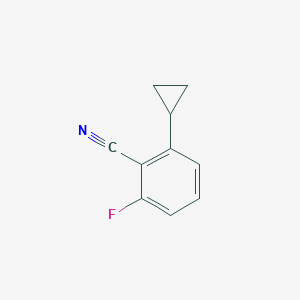 molecular formula C10H8FN B13703297 2-Cyclopropyl-6-fluorobenzonitrile 