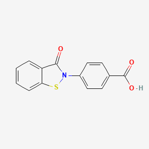 molecular formula C14H9NO3S B13703302 4-(3-oxo-1,2-benzisothiazol-2(3H)-yl)Benzoic acid CAS No. 78471-84-8