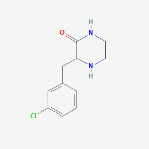 molecular formula C11H13ClN2O B13703320 3-(3-Chloro-benzyl)-piperazin-2-one 