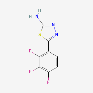 molecular formula C8H4F3N3S B13703353 2-Amino-5-(2,3,4-trifluorophenyl)-1,3,4-thiadiazole 