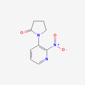 molecular formula C9H9N3O3 B13703365 1-(2-Nitropyridin-3-yl)pyrrolidin-2-one 