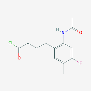 4-(2-Acetamido-4-fluoro-5-methylphenyl)butanoyl Chloride