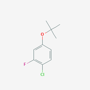 molecular formula C10H12ClFO B13703402 4-(tert-Butoxy)-1-chloro-2-fluorobenzene 