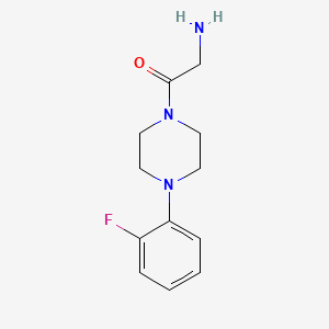 molecular formula C12H16FN3O B1370343 2-Amino-1-[4-(2-fluorophenyl)piperazin-1-yl]ethanone 