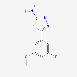 molecular formula C9H8FN3OS B13703430 5-(3-Fluoro-5-methoxyphenyl)-1,3,4-thiadiazol-2-amine 