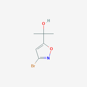 molecular formula C6H8BrNO2 B13703455 2-(3-Bromo-5-isoxazolyl)-2-propanol 