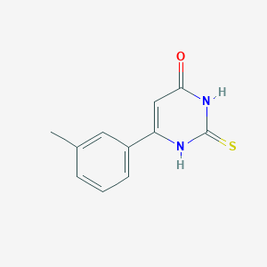 molecular formula C11H10N2OS B1370347 2-thioxo-6-(m-tolyl)-2,3-dihydropyrimidin-4(1H)-one 