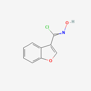 molecular formula C9H6ClNO2 B13703490 N-Hydroxybenzofuran-3-carbimidoyl Chloride 