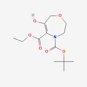 Ethyl 4-Boc-6-hydroxy-2,3,4,7-tetrahydro-1,4-oxazepine-5-carboxylate