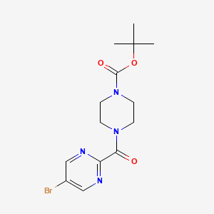 molecular formula C14H19BrN4O3 B1370354 Tert-butyl 4-(5-bromopyrimidine-2-carbonyl)piperazine-1-carboxylate 