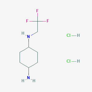 molecular formula C8H17Cl2F3N2 B13703541 trans-N1-(2,2,2-Trifluoroethyl)-1,4-cyclohexanediamine Dihydrochloride 