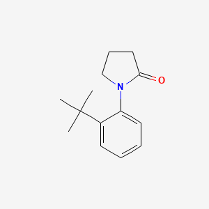 molecular formula C14H19NO B13703552 1-[2-(tert-Butyl)phenyl]-2-pyrrolidinone 