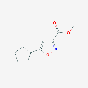 molecular formula C10H13NO3 B13703558 Methyl 5-Cyclopentylisoxazole-3-carboxylate 