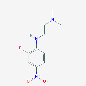 molecular formula C10H14FN3O2 B13703566 N1-(2-Fluoro-4-nitrophenyl)-N2,N2-dimethyl-1,2-ethanediamine 