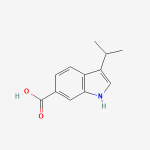 molecular formula C12H13NO2 B13703580 3-Isopropyl-1H-indole-6-carboxylic Acid 