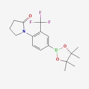 molecular formula C17H21BF3NO3 B13703585 4-(2-Oxo-1-pyrrolidinyl)-3-(trifluoromethyl)phenylboronic Acid Pinacol Ester 