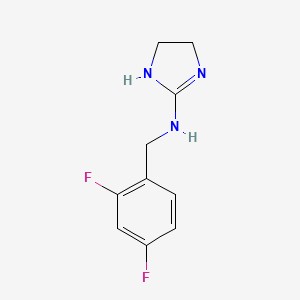 molecular formula C10H11F2N3 B13703598 N-(2,4-Difluorobenzyl)-4,5-dihydro-1H-imidazol-2-amine 