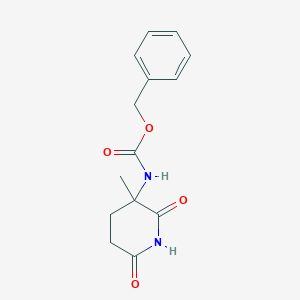 molecular formula C14H16N2O4 B13703610 3-(Cbz-amino)-3-methylpiperidine-2,6-dione 