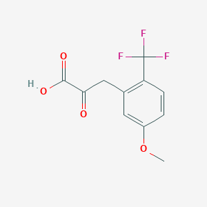 3-[5-Methoxy-2-(trifluoromethyl)phenyl]-2-oxopropanoic acid