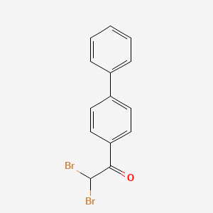 molecular formula C14H10Br2O B13703629 2,2-Dibromo-1-(4-phenylphenyl)ethanone 