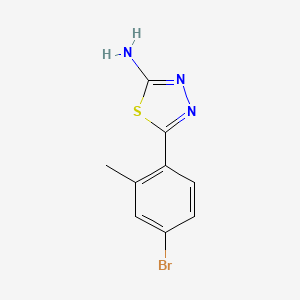 molecular formula C9H8BrN3S B13703634 5-(4-bromo-2-methylphenyl)-1,3,4-Thiadiazol-2-amine 