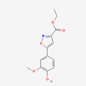 Ethyl 5-(4-Hydroxy-3-methoxyphenyl)isoxazole-3-carboxylate