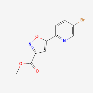 molecular formula C10H7BrN2O3 B13703680 Methyl 5-(5-Bromo-2-pyridyl)isoxazole-3-carboxylate 