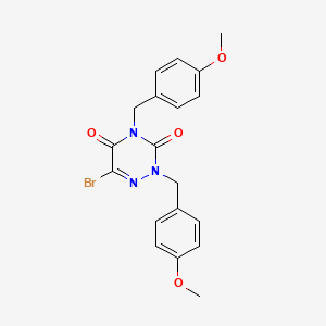 molecular formula C19H18BrN3O4 B13703688 6-Bromo-2,4-bis(4-methoxybenzyl)-1,2,4-triazine-3,5(2H,4H)-dione 