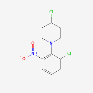 4-Chloro-1-(2-chloro-6-nitrophenyl)piperidine