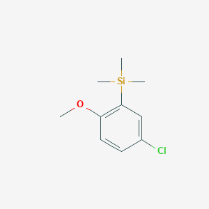 molecular formula C10H15ClOSi B13703696 (5-Chloro-2-methoxyphenyl)trimethylsilane 