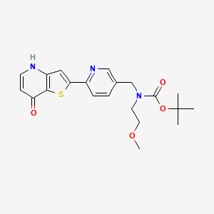 Tert-butyl ((6-(7-hydroxythieno[3,2-B]pyridin-2-YL)pyridin-3-YL)methyl)(2-methoxyethyl)carbamate