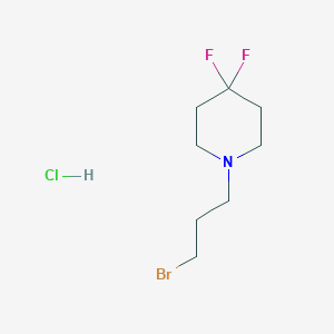 molecular formula C8H15BrClF2N B13703707 1-(3-Bromopropyl)-4,4-difluoropiperidine Hydrochloride 