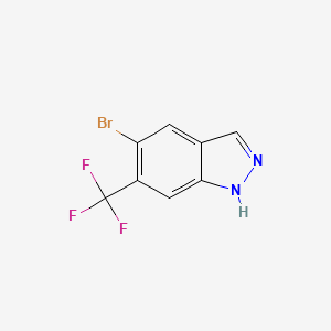 molecular formula C8H4BrF3N2 B13703710 5-bromo-6-(trifluoromethyl)-1H-indazole 