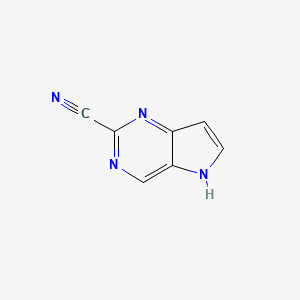 molecular formula C7H4N4 B13703720 5H-Pyrrolo[3,2-d]pyrimidine-2-carbonitrile 