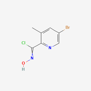 molecular formula C7H6BrClN2O B13703727 5-Bromo-N-hydroxy-3-methylpyridine-2-carbimidoyl Chloride 