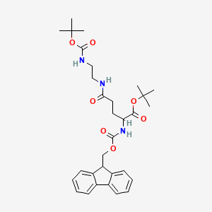 molecular formula C31H41N3O7 B13703742 tert-Butyl (S)-2-[[[(9H-Fluoren-9-yl)methoxy]carbonyl]amino]-5-[[2-[(tert-butoxycarbonyl)amino]ethyl]amino]-5-oxopentanoate 