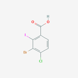 molecular formula C7H3BrClIO2 B13703754 3-Bromo-4-chloro-2-iodobenzoic acid 