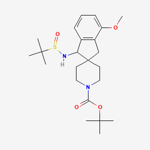 Tert-butyl 1-(tert-butylsulfinylamino)-4-methoxyspiro[1,3-dihydroindene-2,4'-piperidine]-1'-carboxylate