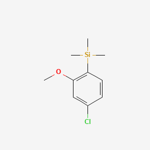 molecular formula C10H15ClOSi B13703784 5-Chloro-2-(trimethylsilyl)anisole 