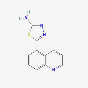 molecular formula C11H8N4S B13703791 2-Amino-5-(5-quinolyl)-1,3,4-thiadiazole 