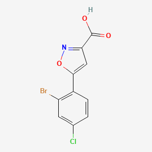 5-(2-Bromo-4-chlorophenyl)isoxazole-3-carboxylic Acid