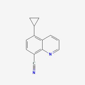 molecular formula C13H10N2 B13703844 5-Cyclopropylquinoline-8-carbonitrile 