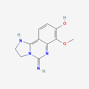 molecular formula C11H12N4O2 B13703851 5-Amino-7-methoxy-2,3-dihydroimidazo[1,2-c]quinazolin-8-ol 