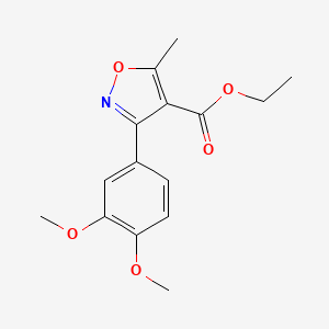 Ethyl 3-(3,4-dimethoxyphenyl)-5-methylisoxazole-4-carboxylate