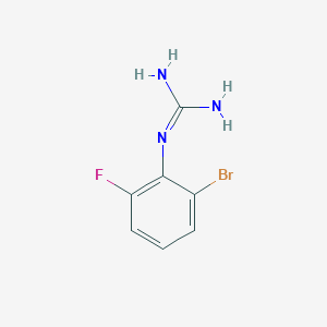 molecular formula C7H7BrFN3 B13703881 1-(2-Bromo-6-fluorophenyl)guanidine 